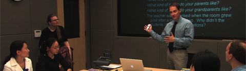 Dr. Carl Blyth teaches the Speaking Module