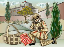 Arlecchino visits the king